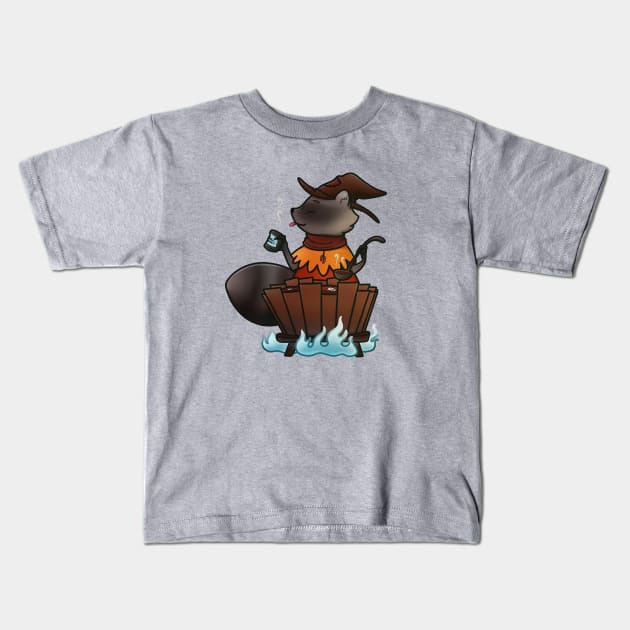 Fall Witch Kids T-Shirt by candice-allen-art